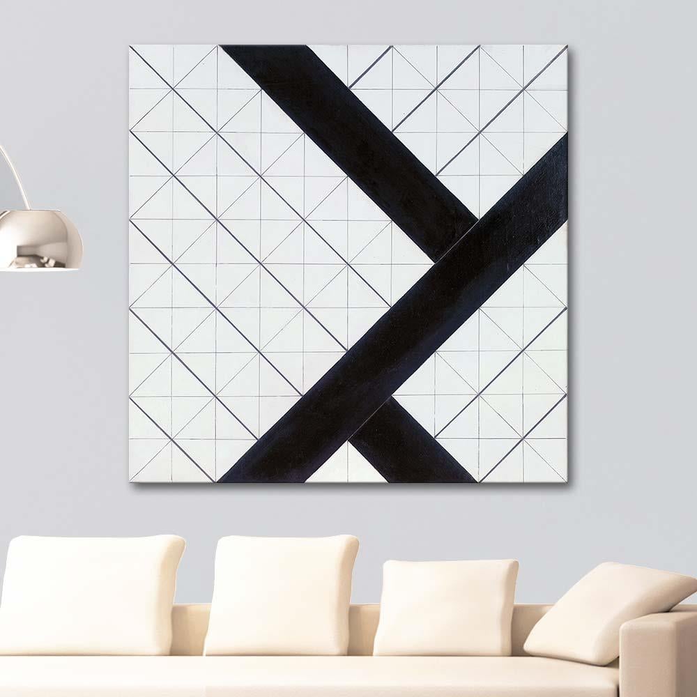 Theo van Doesburg Karşıt Kompozisyon VI Kanvas Tablo