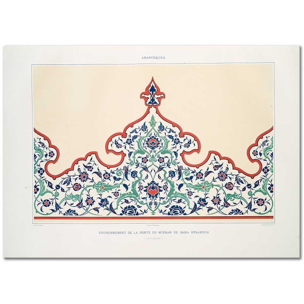 Emile Prisse d'Avennes Minber Tacı Gama Sysaryeh Kanvas Tablo