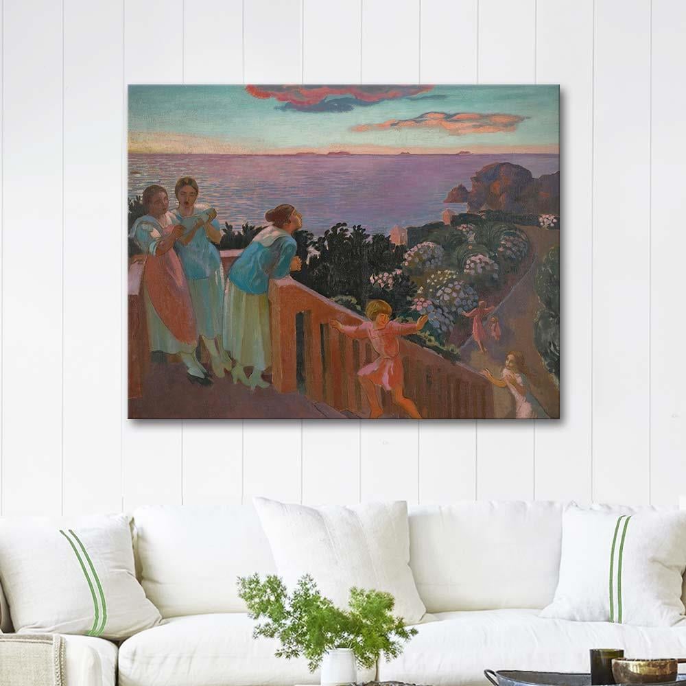 Maurice Denis Alacakaranlıkta Ortancalar Kanvas Tablo