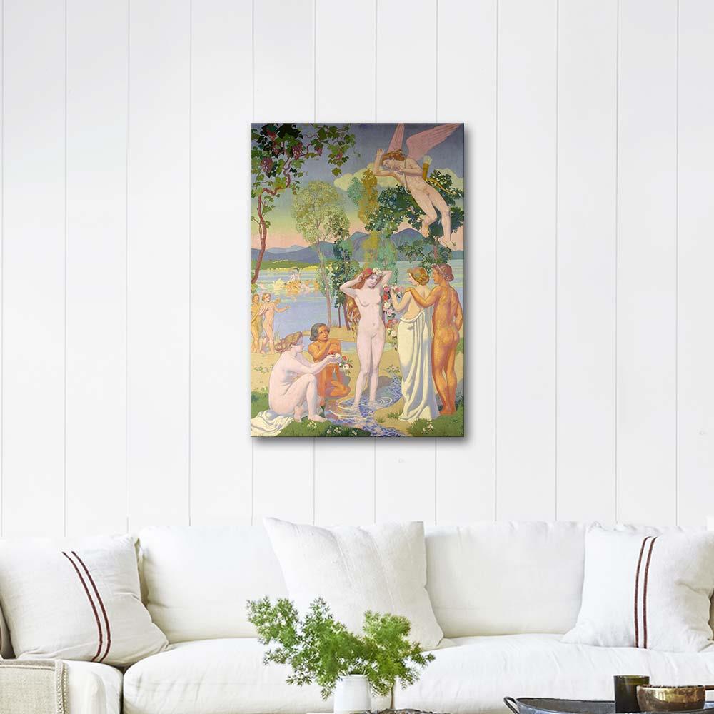 Maurice Denis Psyche'nin Güzelliğinden Sarhoş Olmuş Uçan Cupid Kanvas Tablo