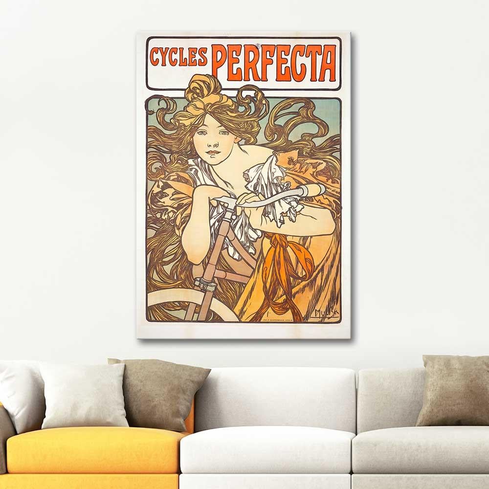 Alphonse Mucha Cycles Perfecta Kanvas Tablo
