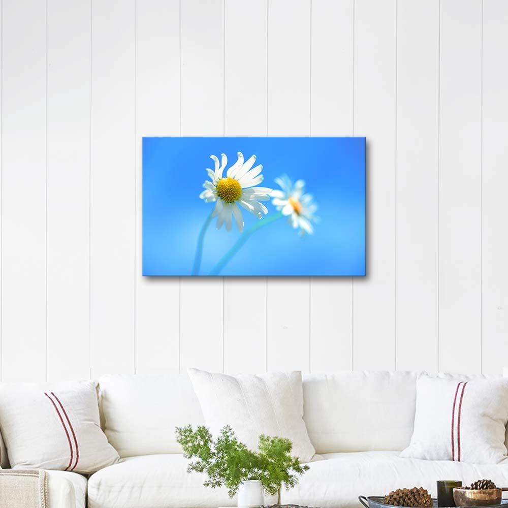 Daisies Swinging in the Wind as Art Print