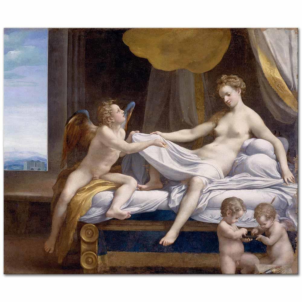 Antonio Allegri da Correggio Danae Kanvas Tablo