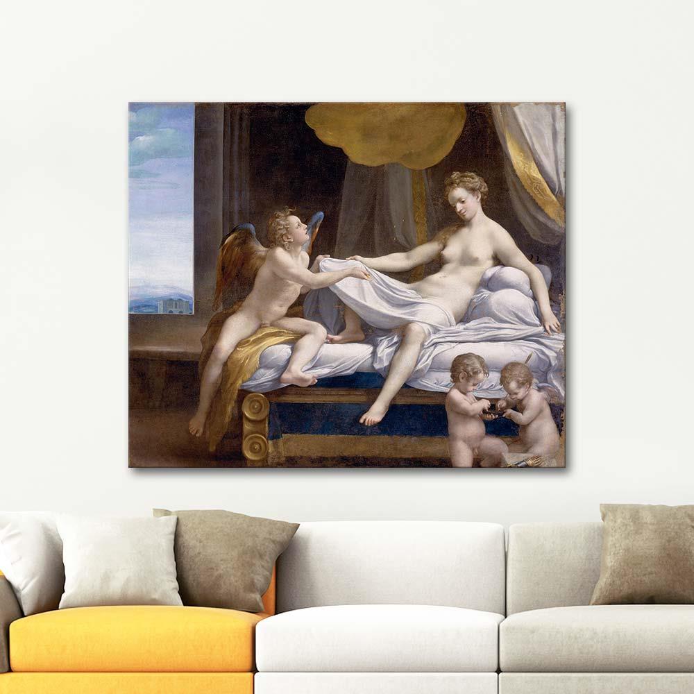 Antonio Allegri da Correggio Danae Kanvas Tablo