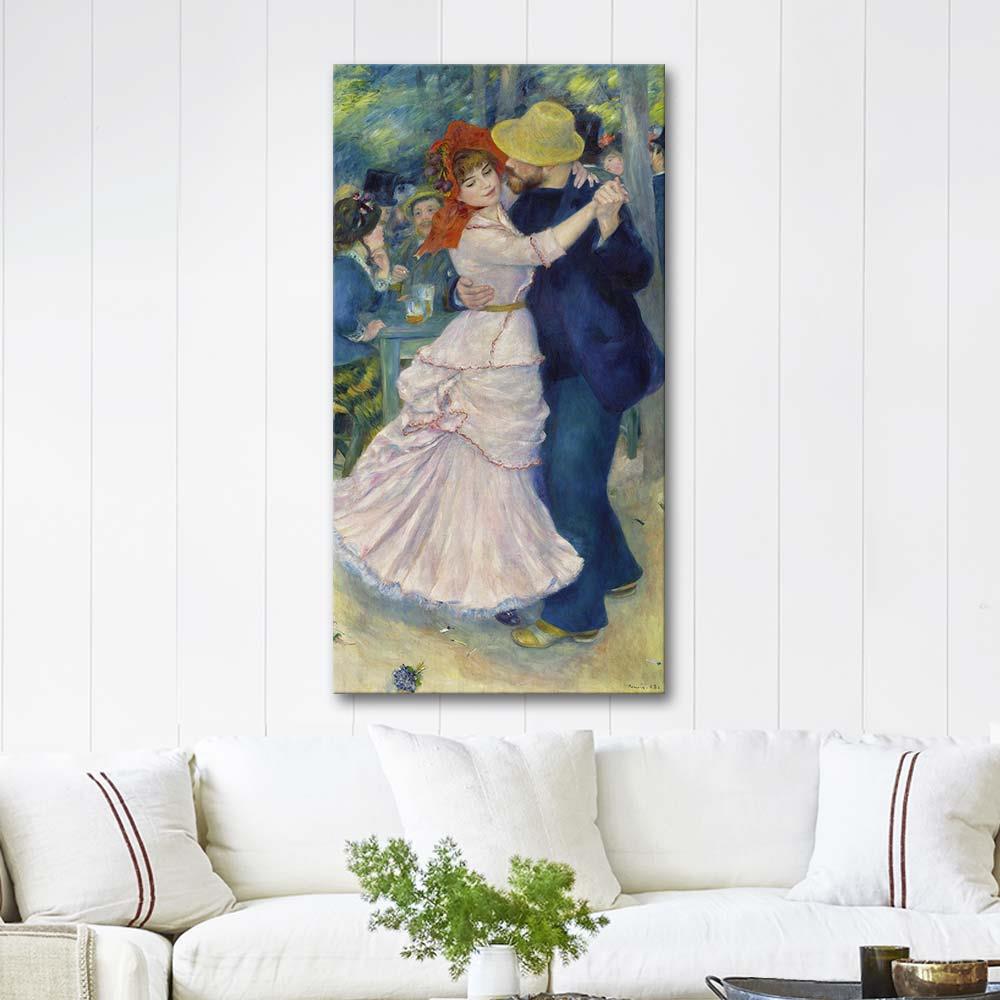 Pierre Auguste Renoir Bougival'da Dans Kanvas Tablo