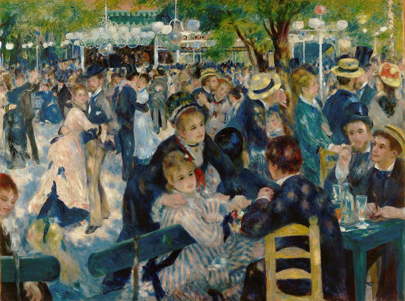 Dance at Le Moulin de la Galette by Pierre Auguste Renoir