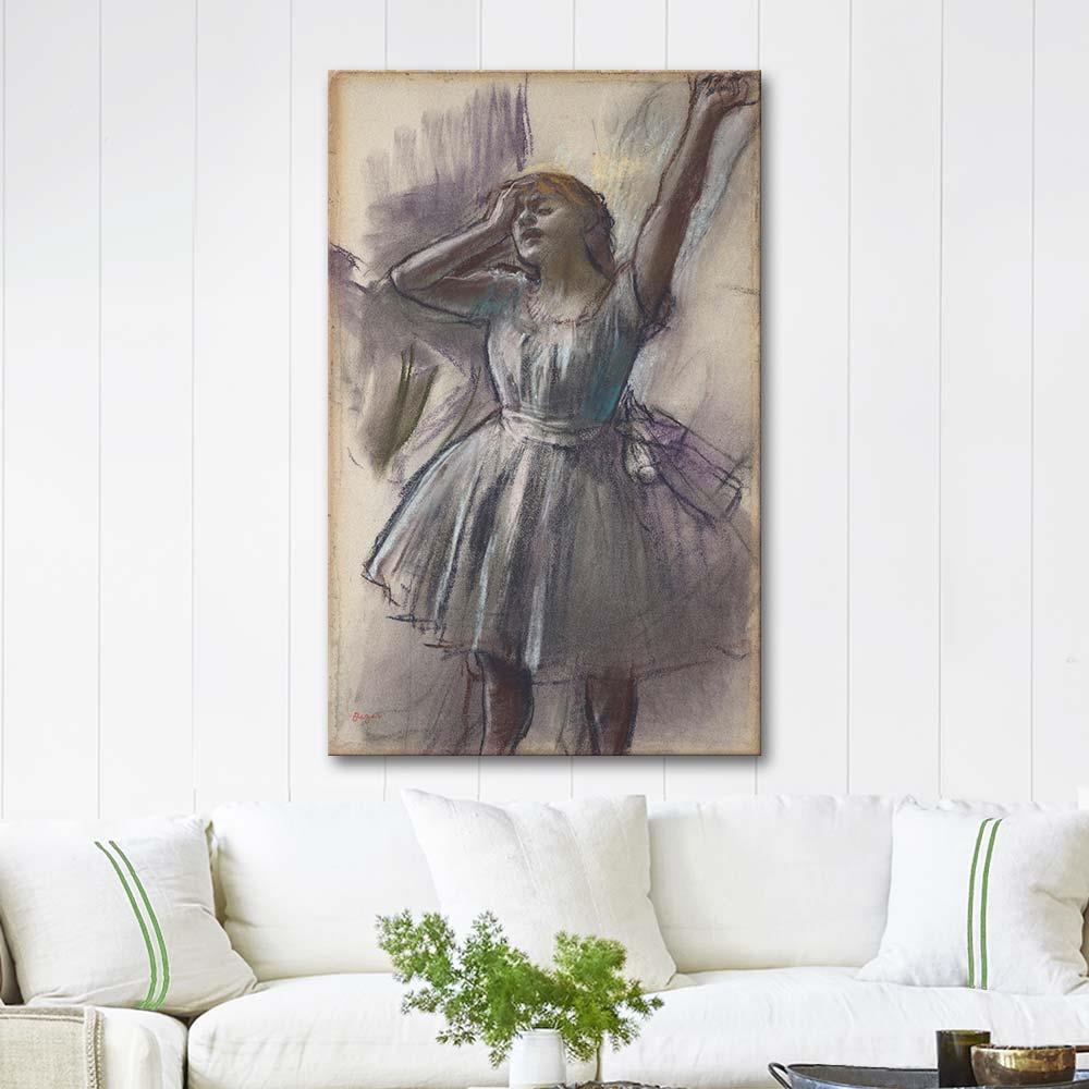 Dancer Stretching by Edgar Degas as Art Print