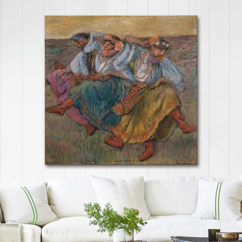 Edgar Degas Ukrayna Kıyafetli Dansçılar Kanvas Tablo