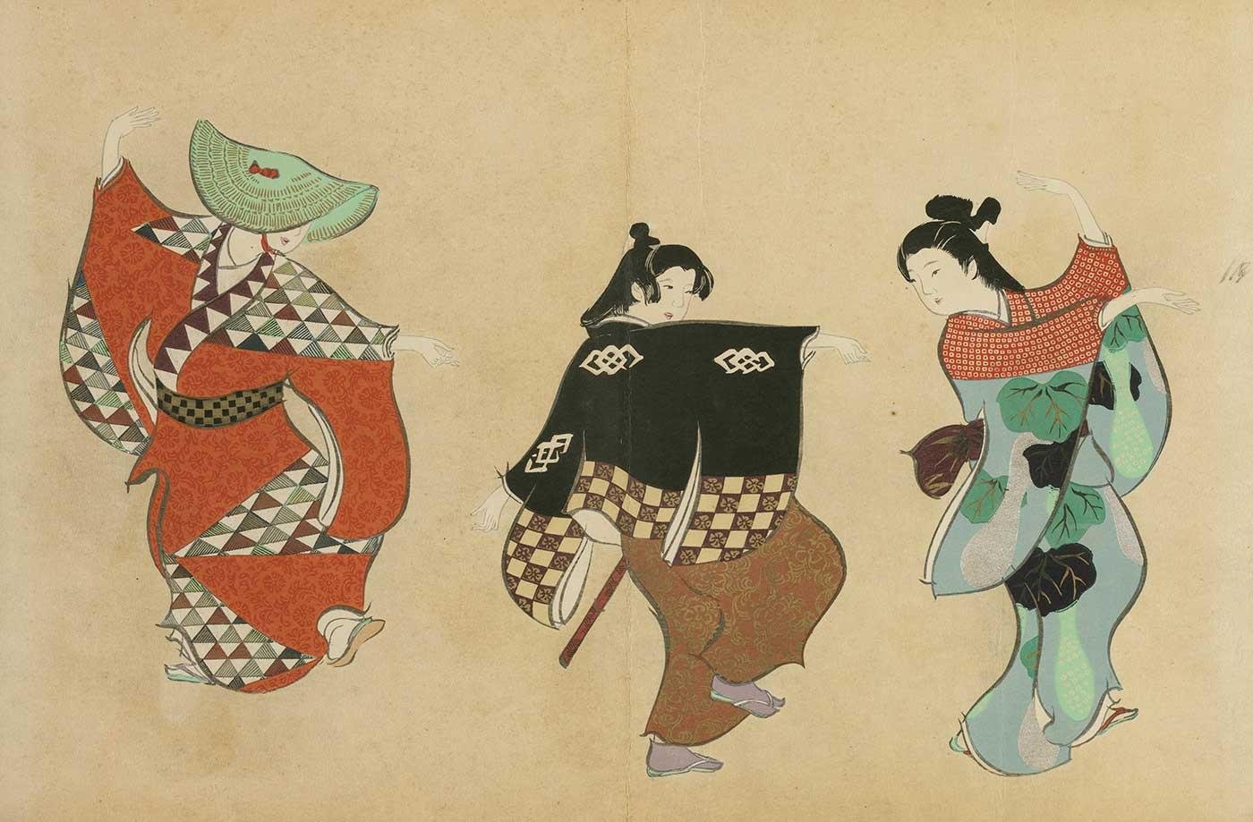 Dancing (Odori) by Kamisaka Sekka