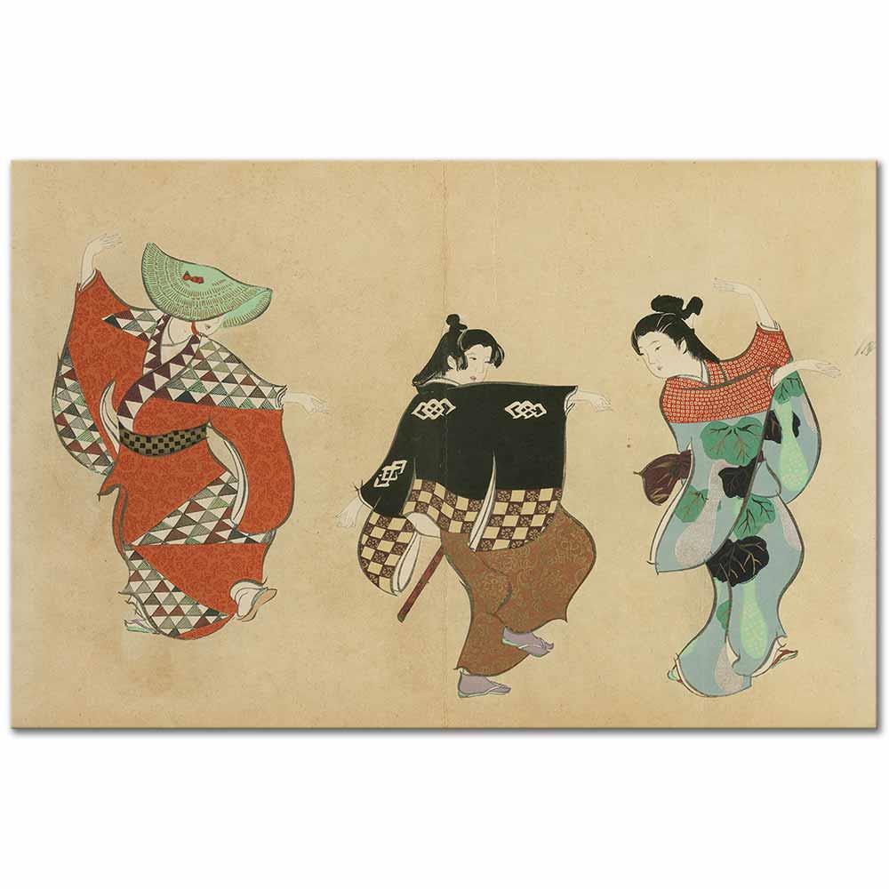 Dancing (Odori) by Kamisaka Sekka as Art Print