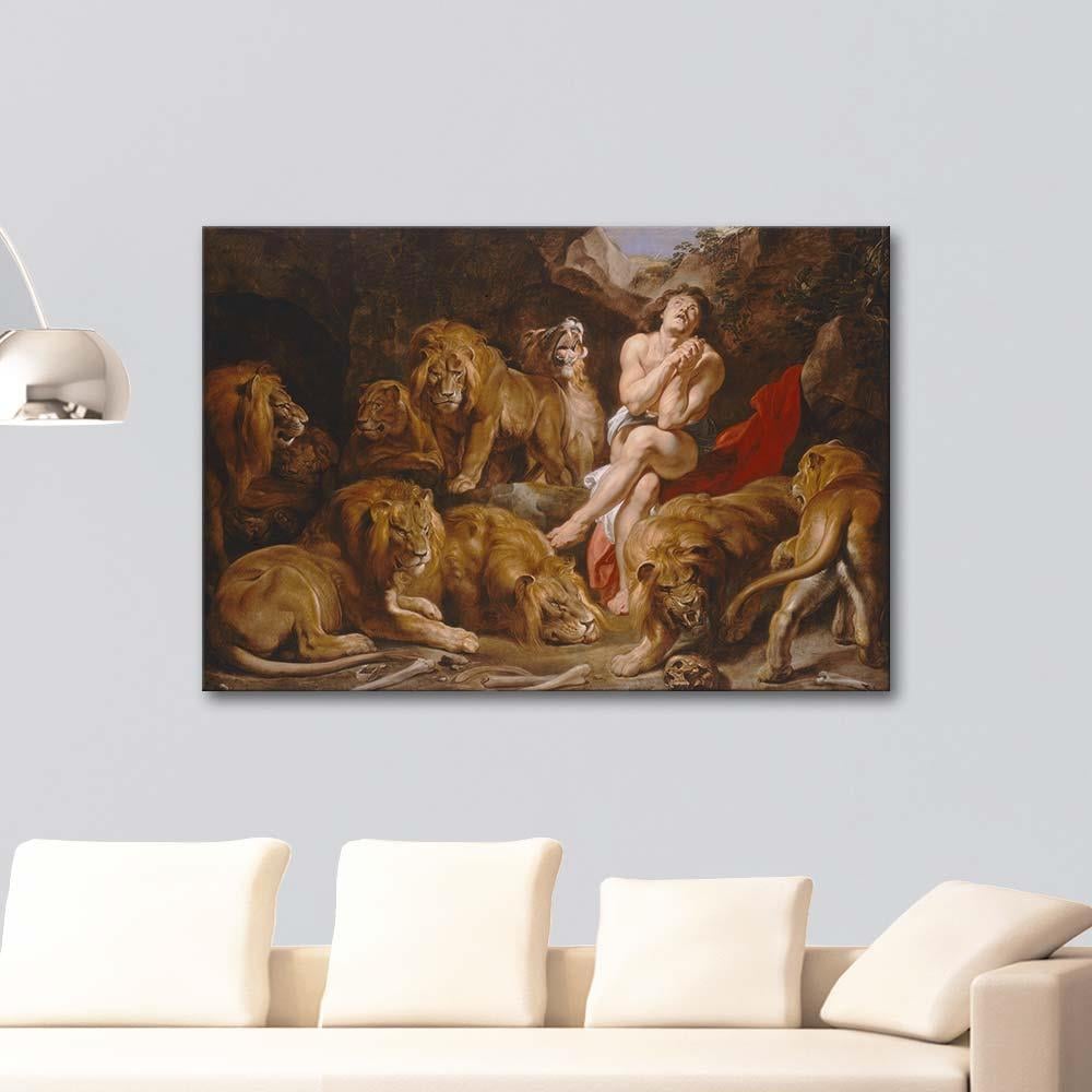 Peter Paul Rubens Daniel Aslanların Mağarasında Kanvas Tablo