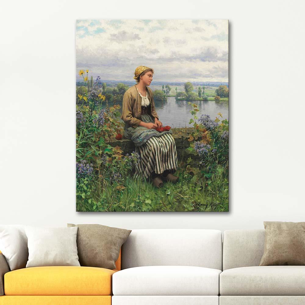 Daniel Ridgway Knight Normandy Girl Art Print