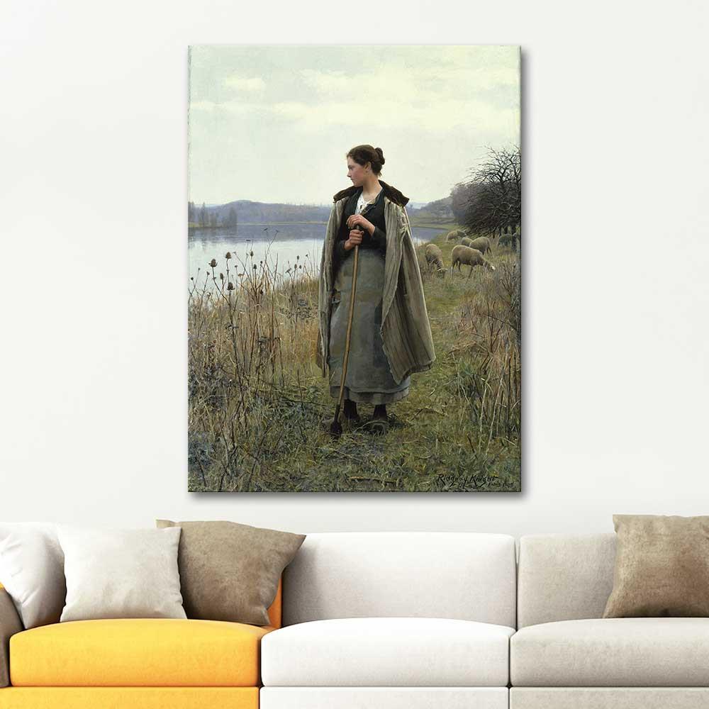 Daniel Ridgway Knight Çoban Kanvas Tablo