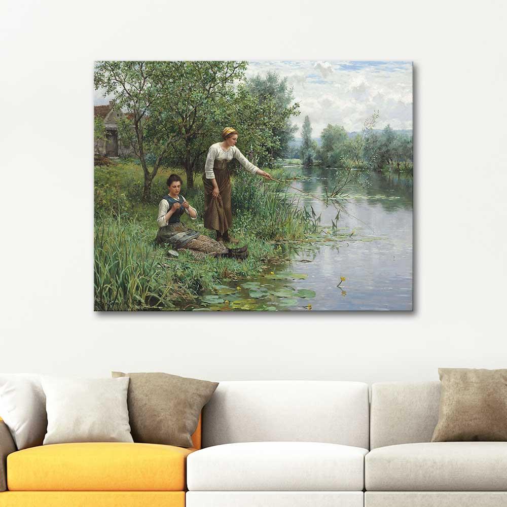 Daniel Ridgway Knight Balık Avlayan Kadınlar Kanvas Tablo
