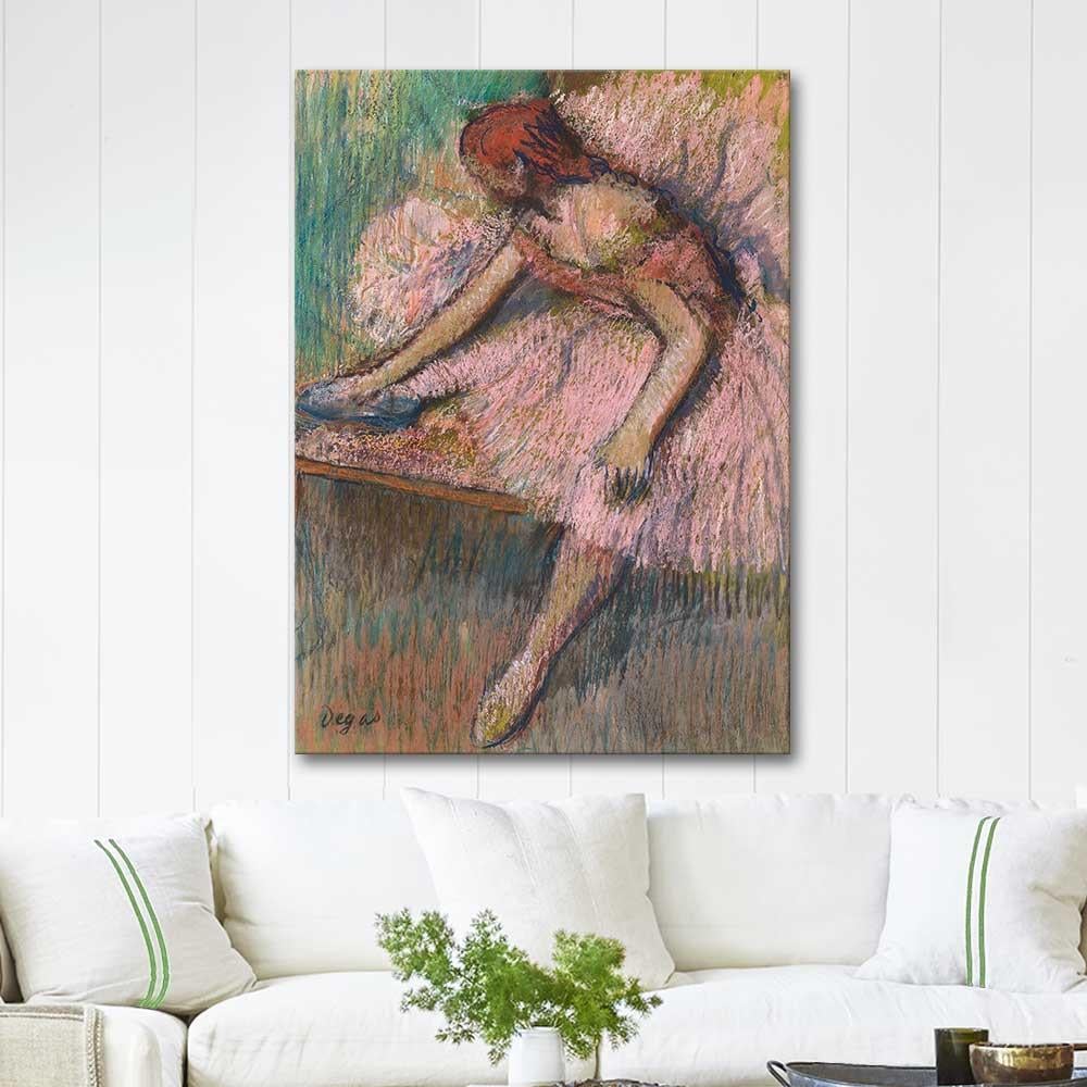 Edgar Degas Pembe Balerin Kanvas Tablo
