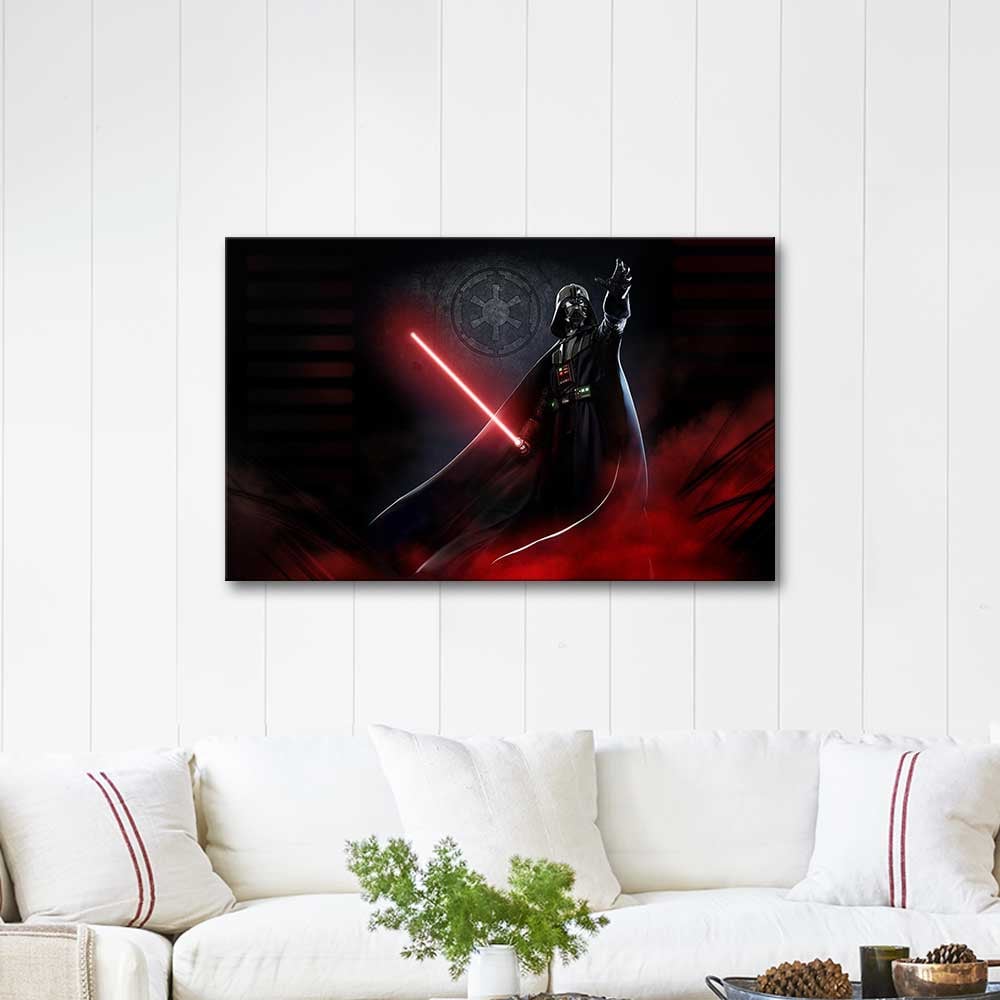 Darth Vader Işın Kılıcı ile Kanvas Tablo