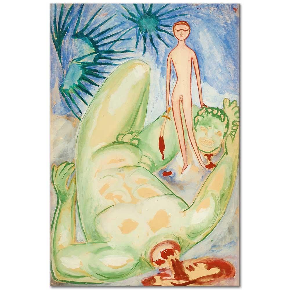 Nils Dardel Davud ve Goliat Kanvas Tablo