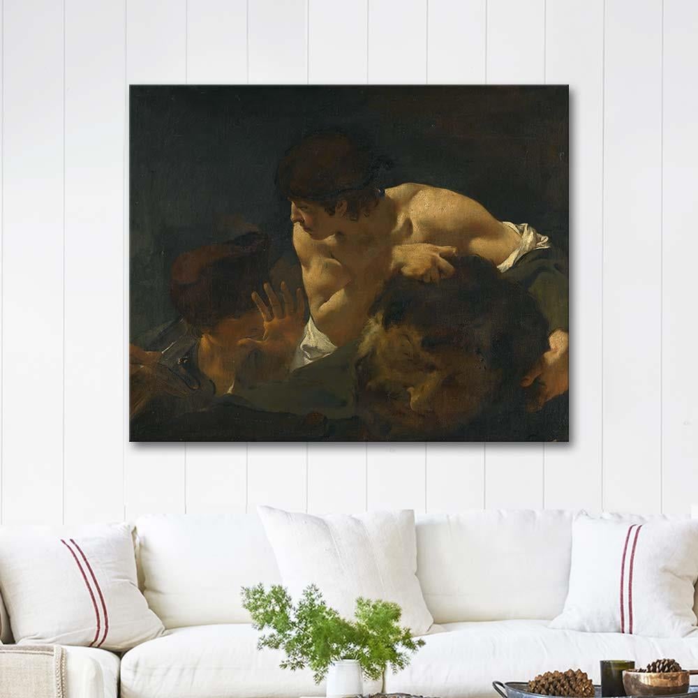Giovanni Battista Piazzetta Davud ve Goliath Kanvas Tablo