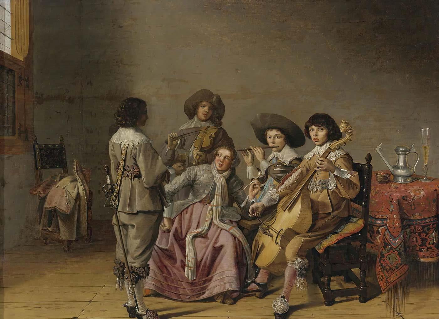 David Bailly Musical Entertainment Art Print