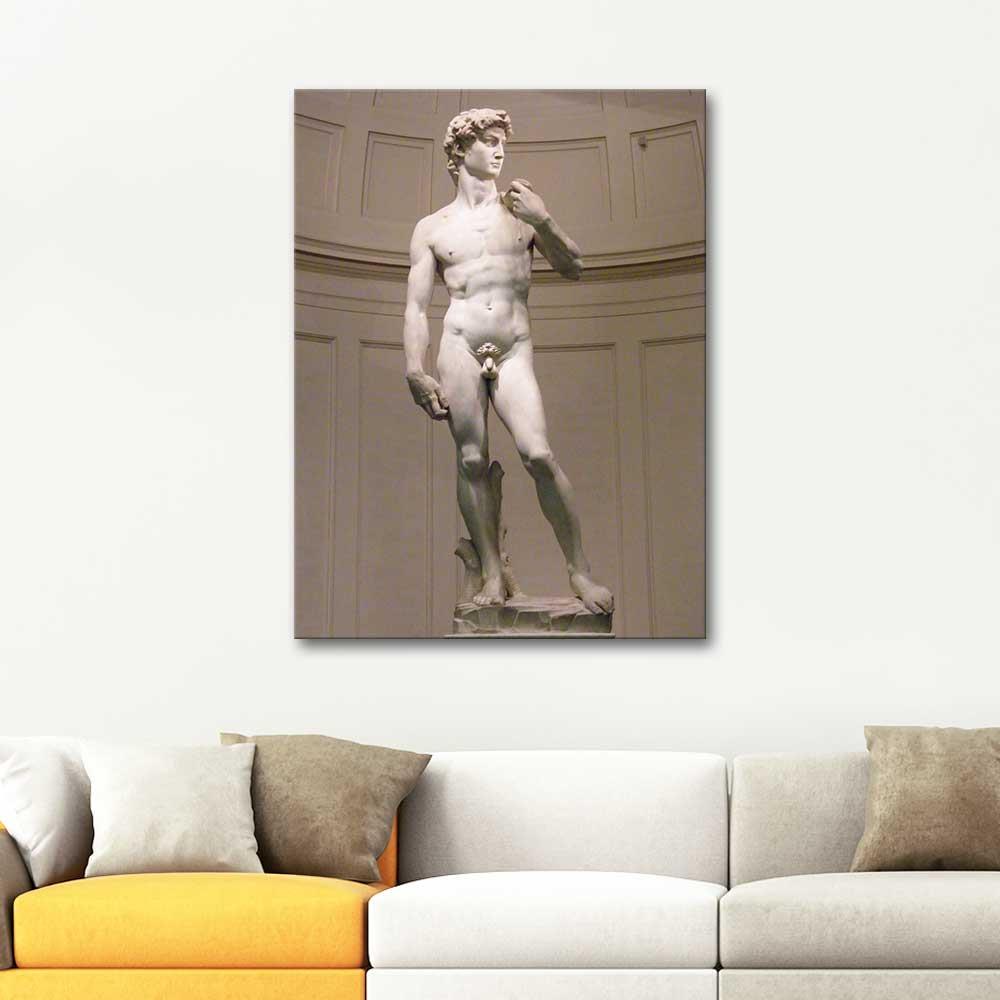 Michelangelo Buonarroti Davud Heykeli Kanvas Tablo