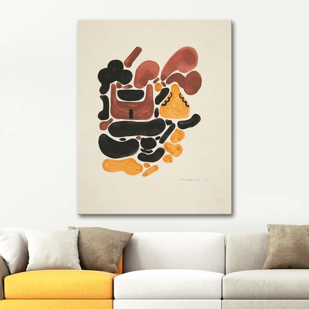 David Kakabadze Çiçek Formlarına Dayalı Soyutlama II Kanvas Tablo