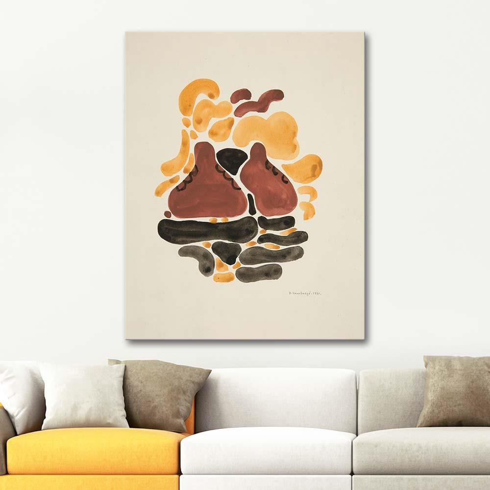 David Kakabadze Çiçek Formlarına Dayalı Soyutlama VI Kanvas Tablo