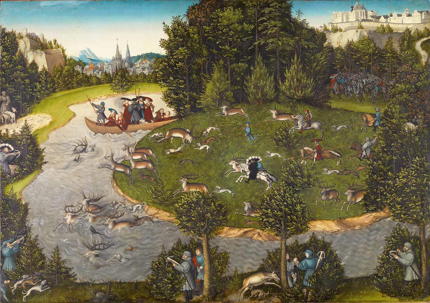 Lucas Cranach Geyik Avı Kanvas Tablo