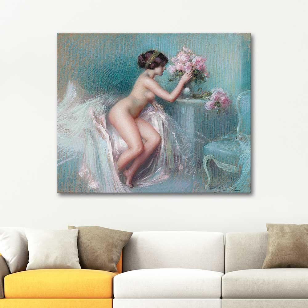 Delphin Enjolras Yaz Çiçekleri Demeti Kanvas Tablo