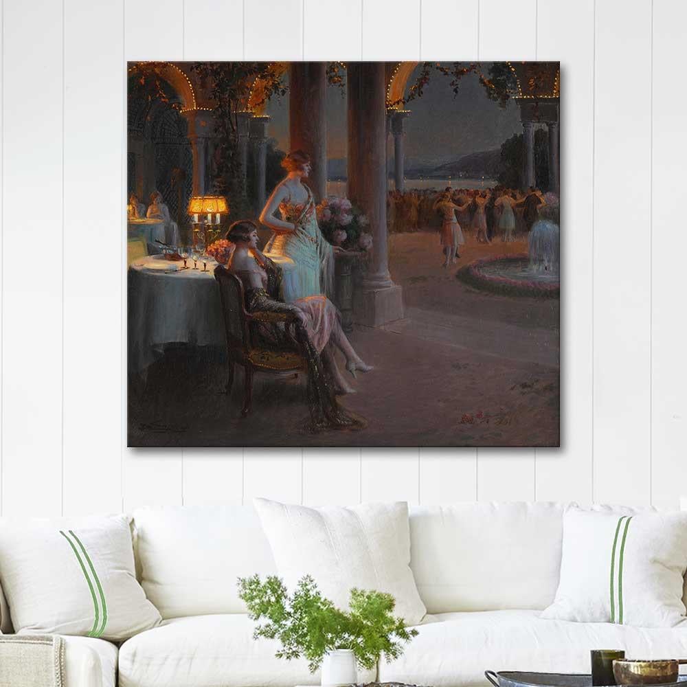 Delphin Enjolras Le Soir sur la Terasse Art Print