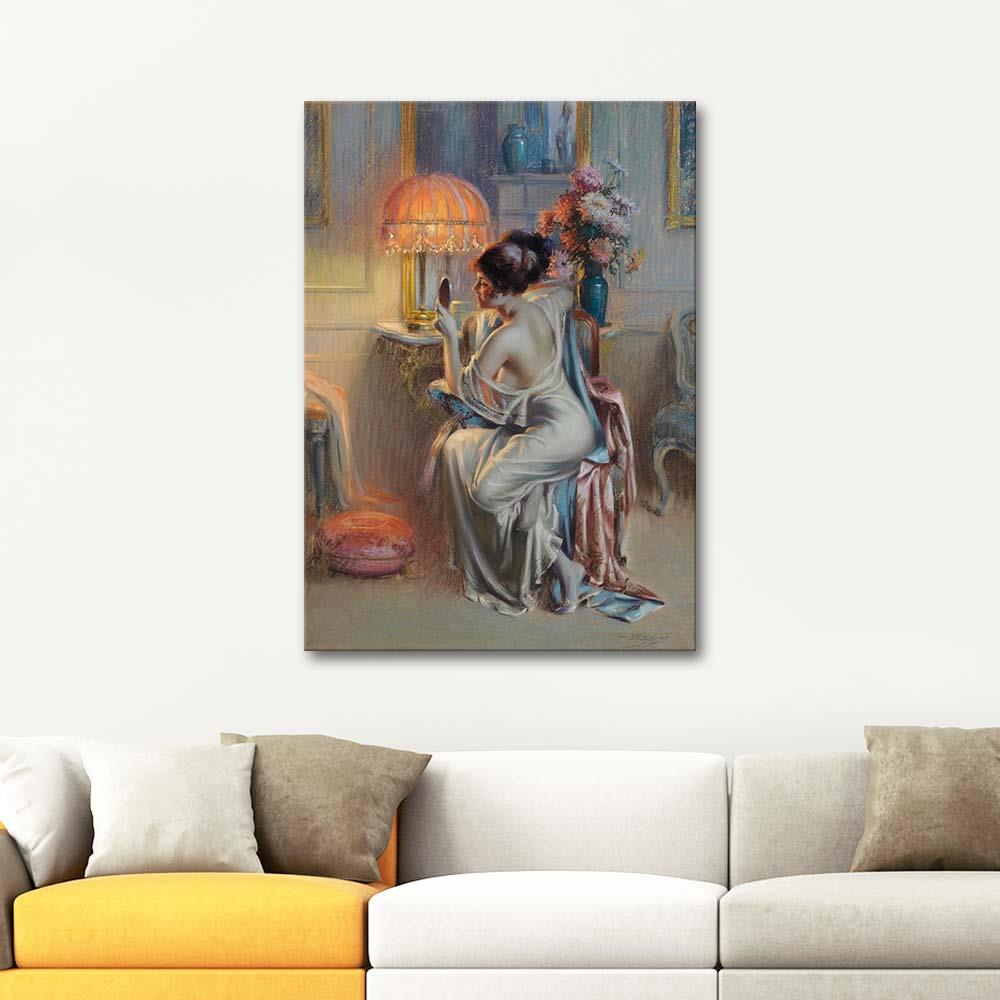 Delphin Enjolras Aynaya Bakış Kanvas Tablo