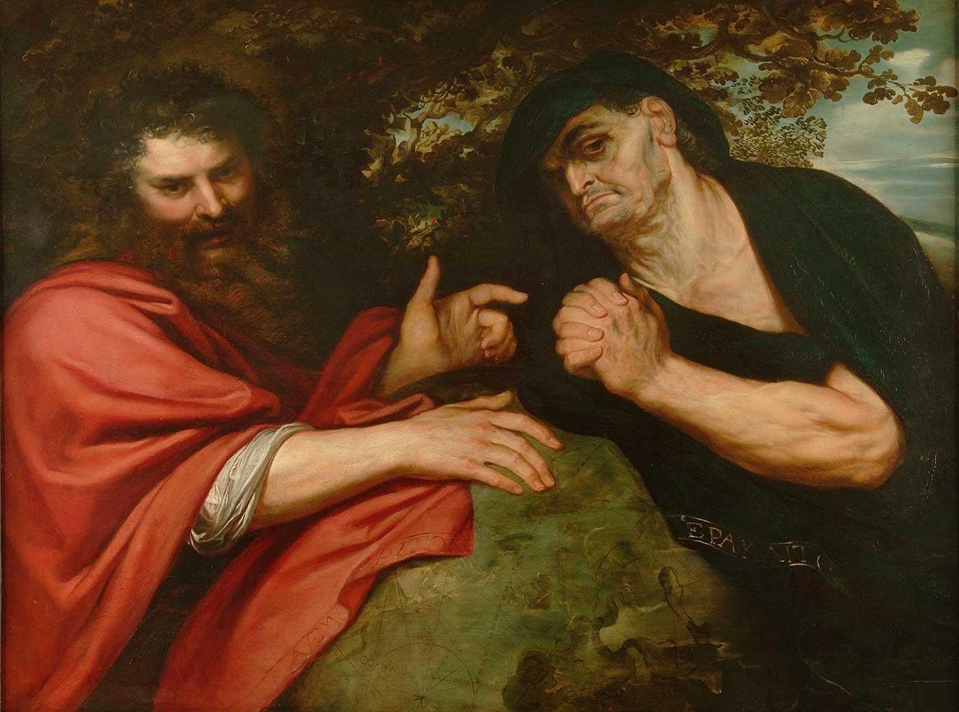 Peter Paul Rubens Demokritos ve Herakleitos Kanvas Tablo