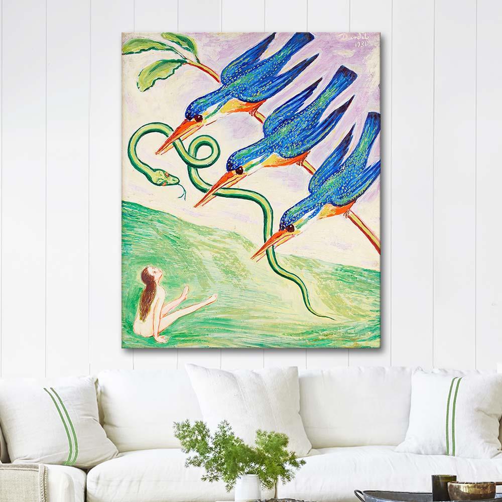 Nils Dardel Kaçan Yılan Kanvas Tablo