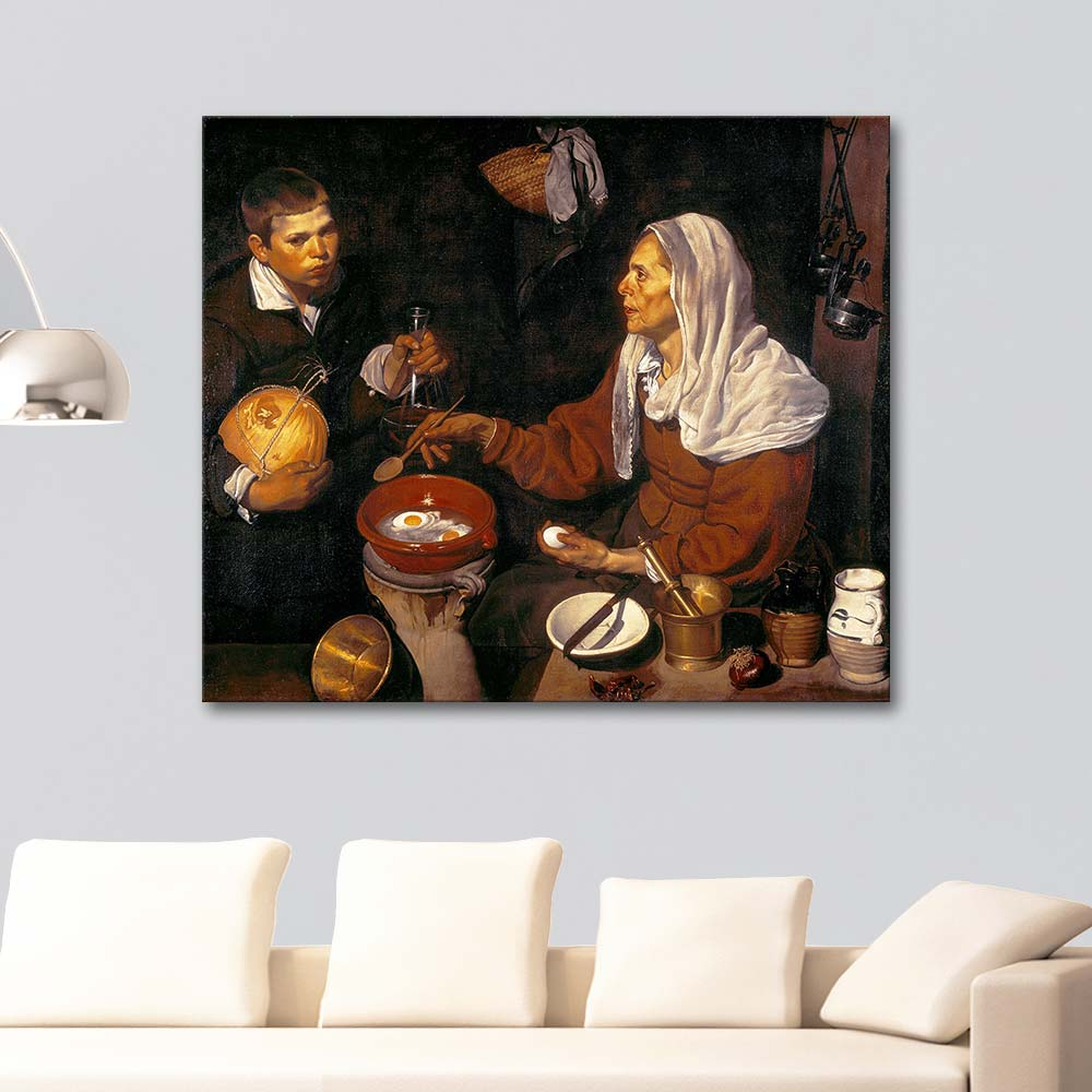 Diego Velazquez Yaşlı Aşçı Kanvas Tablo