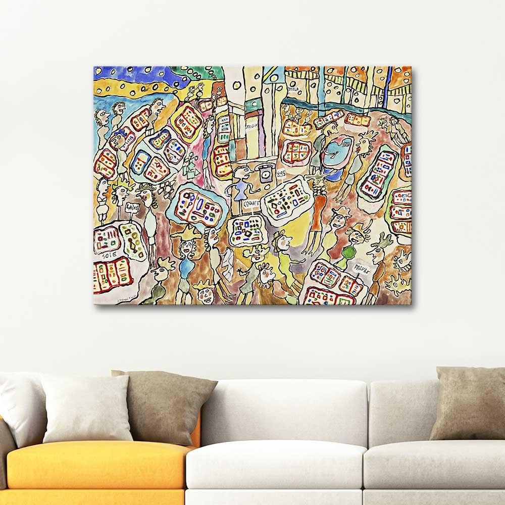 Jean Dubuffet Ucuzluk Kanvas Tablo