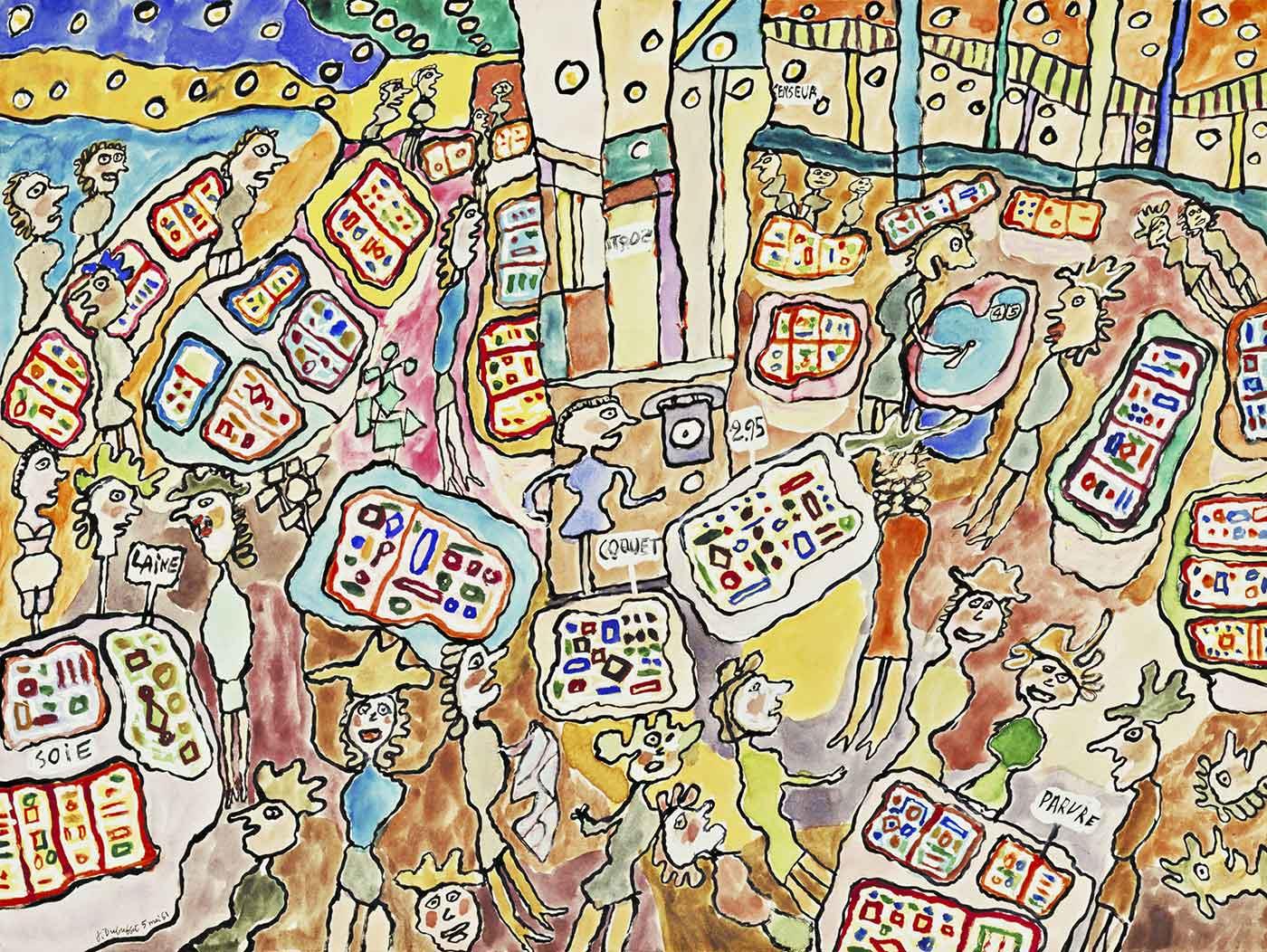 Jean Dubuffet Ucuzluk Kanvas Tablo