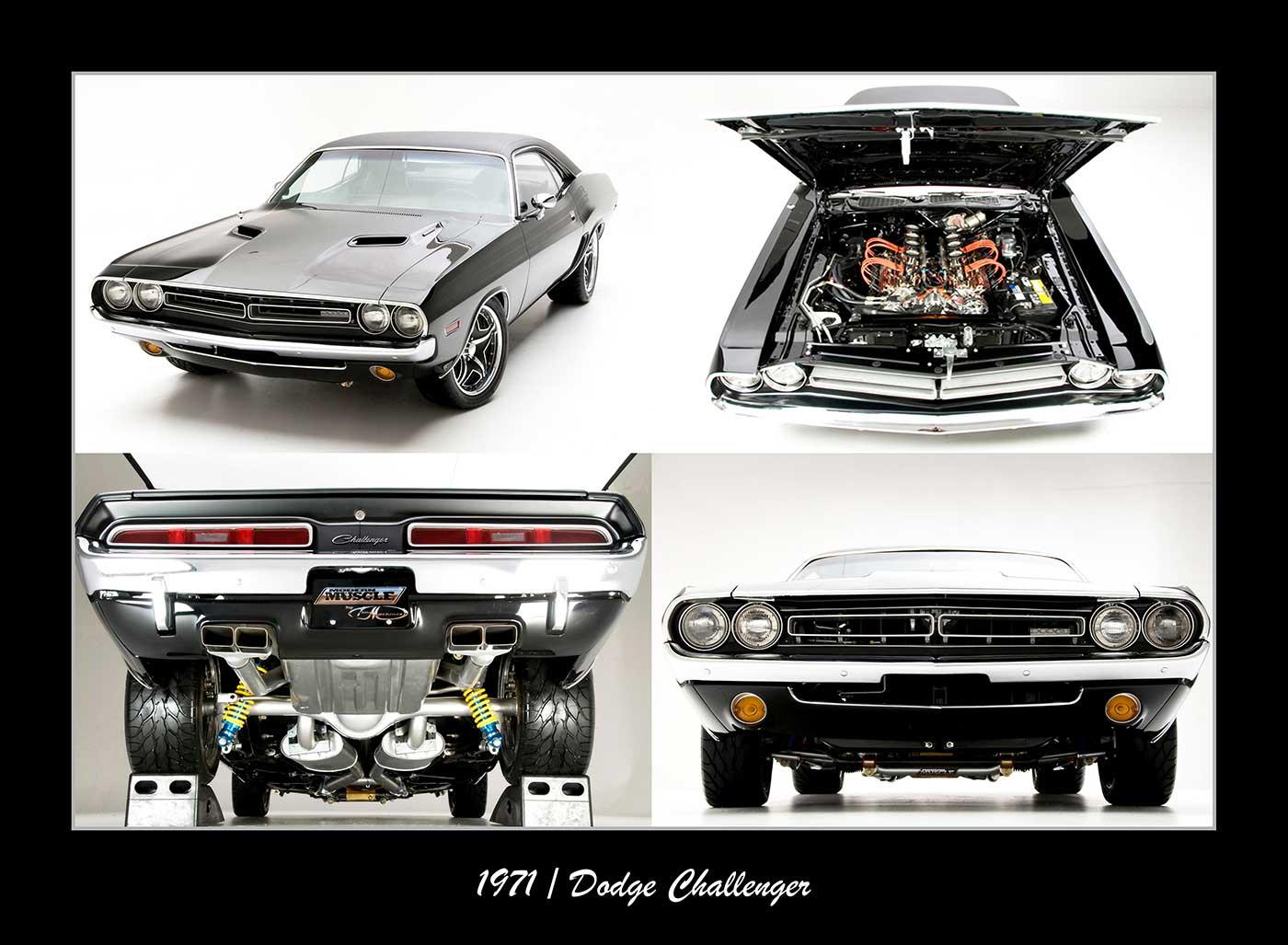 Dodge Challenger 1971 Model Kanvas Tablo