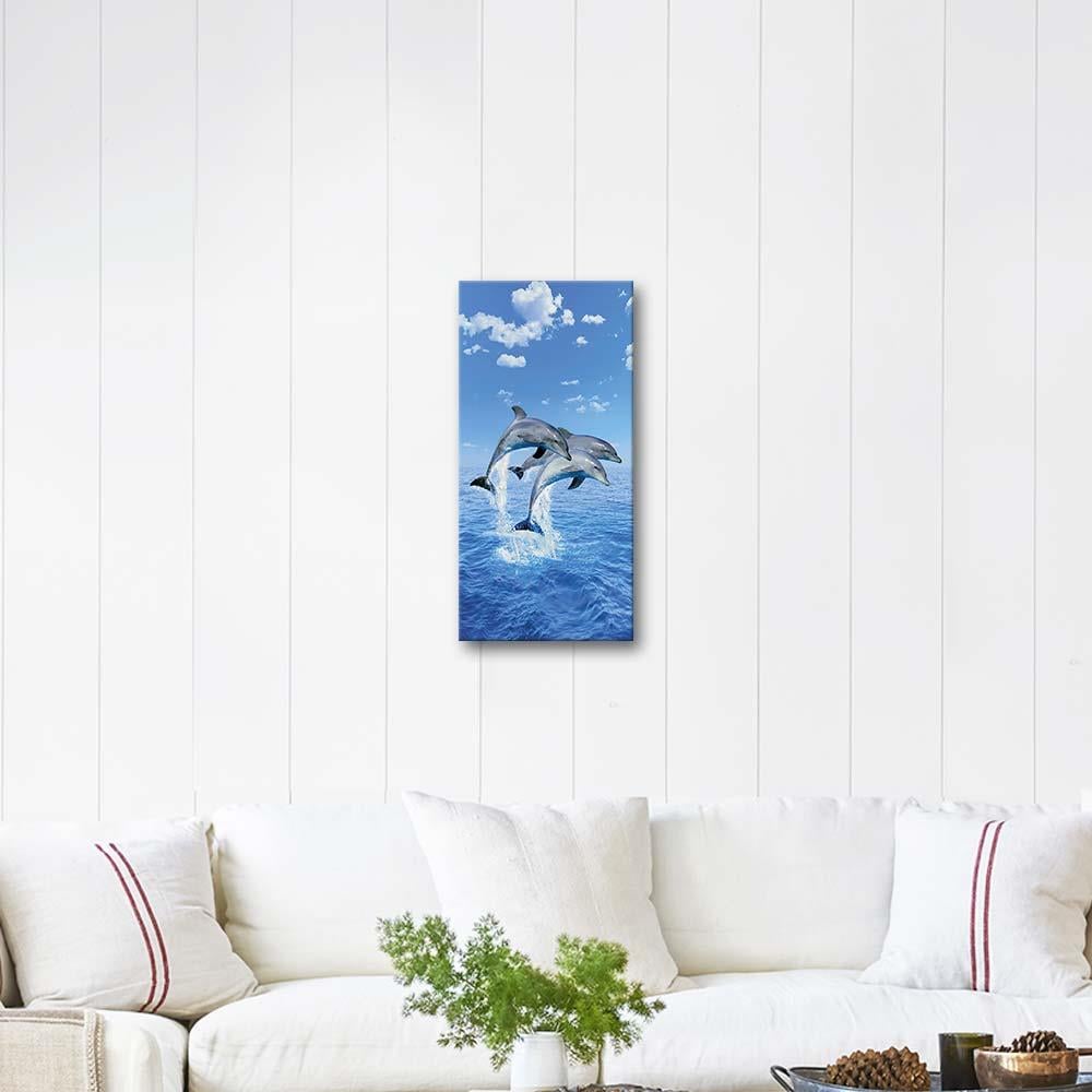 Dolphins Jumping as Art Print