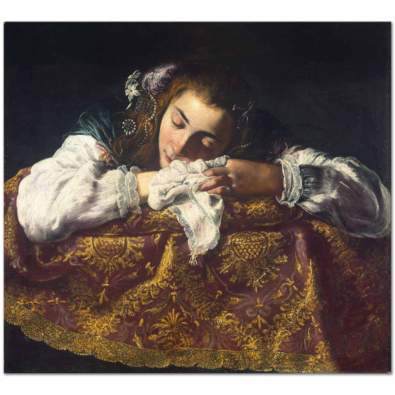 Sleeping Girl by Domenico Fetti