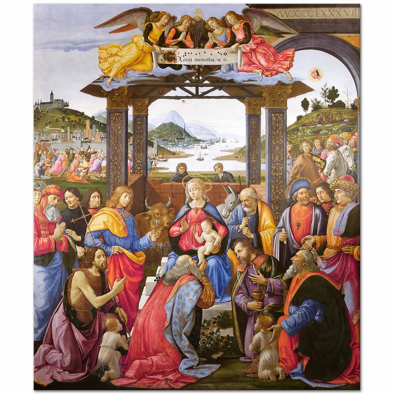 Domenico Ghirlandaio İsa'ya Hayranlık Kanvas Tablo