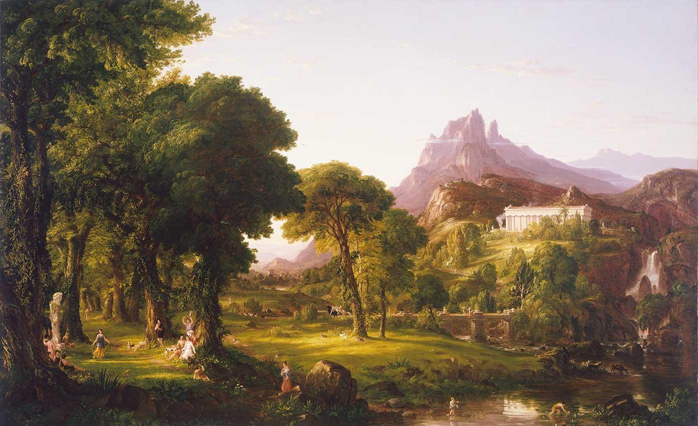 Thomas Cole Arcadia Rüyası Kanvas Tablo