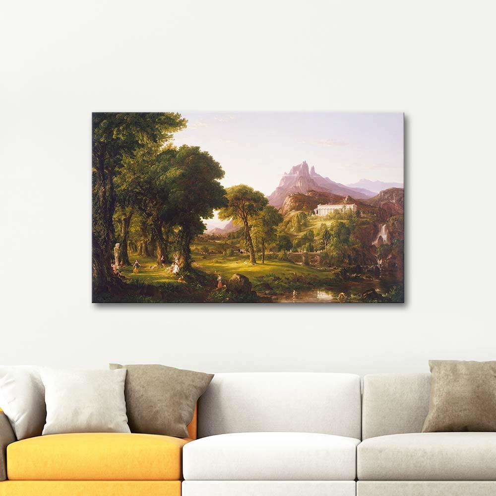 Thomas Cole Arcadia Rüyası Kanvas Tablo