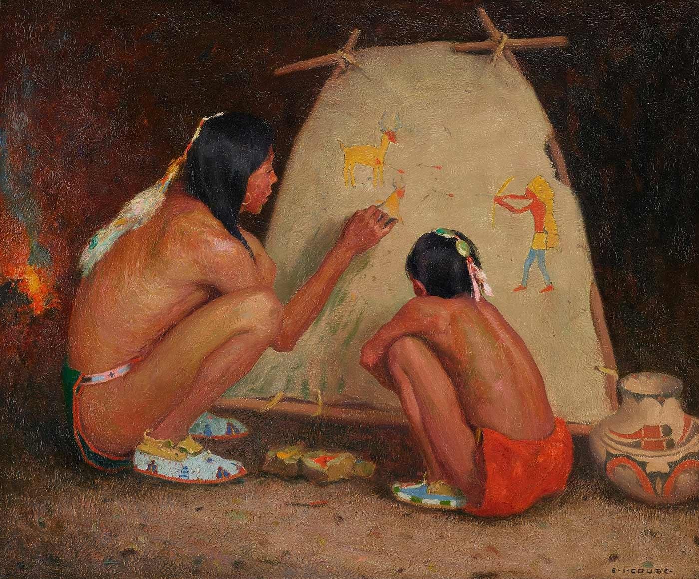 Eanger Irving Couse Indian Painter Art Print