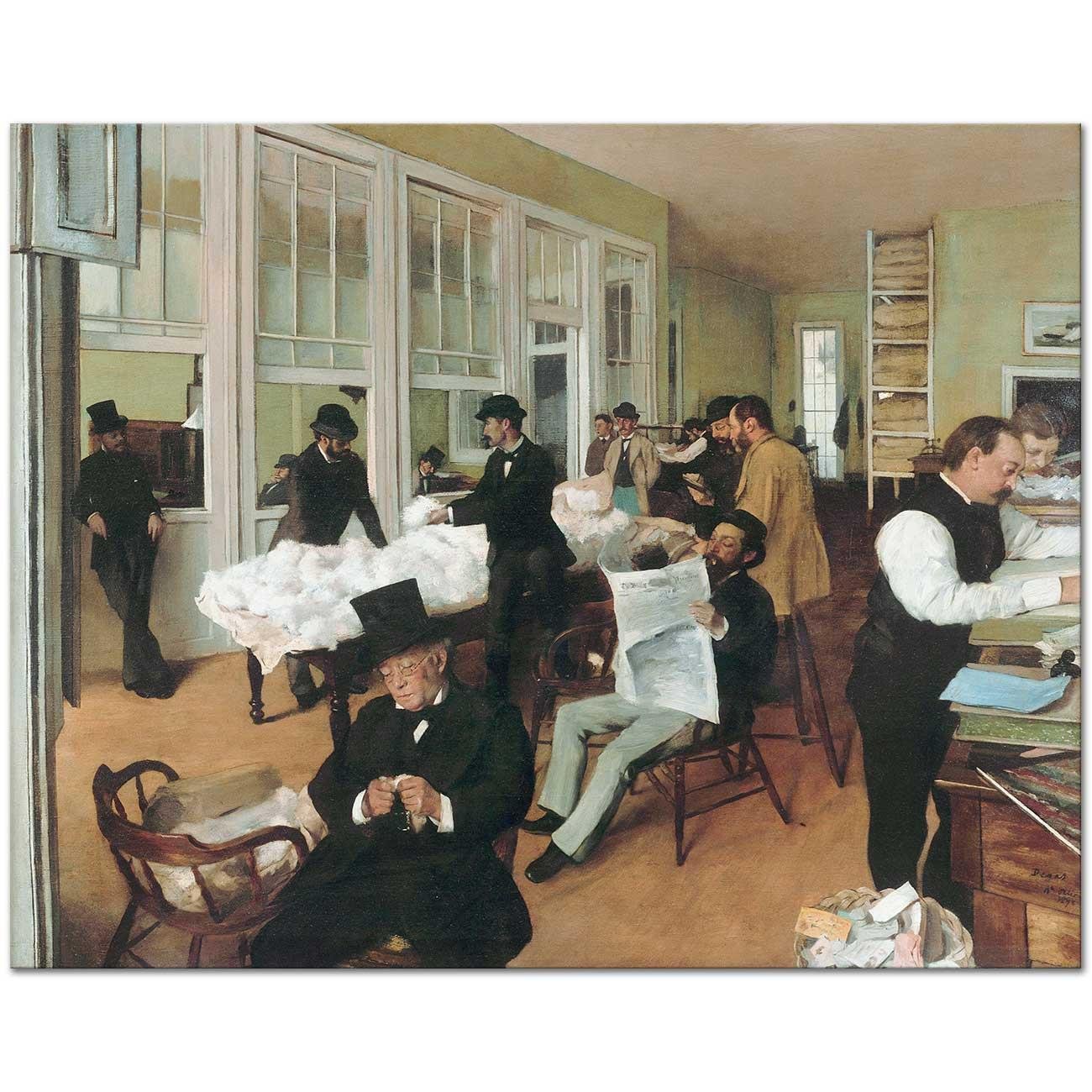 A Cotton Office in New Orleans by Edgar Degas