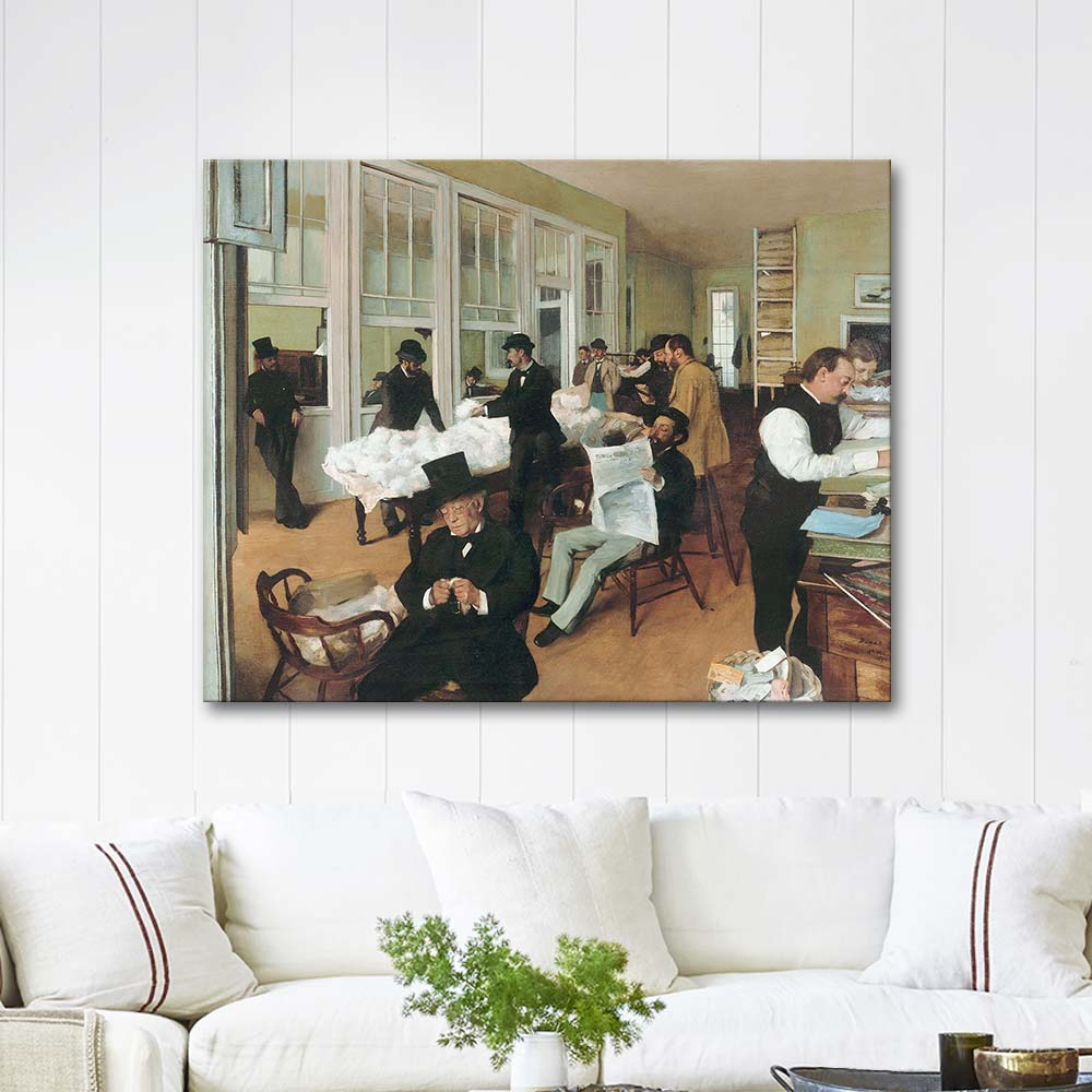 Edgar Degas A Cotton Office in New Orleans Art Print
