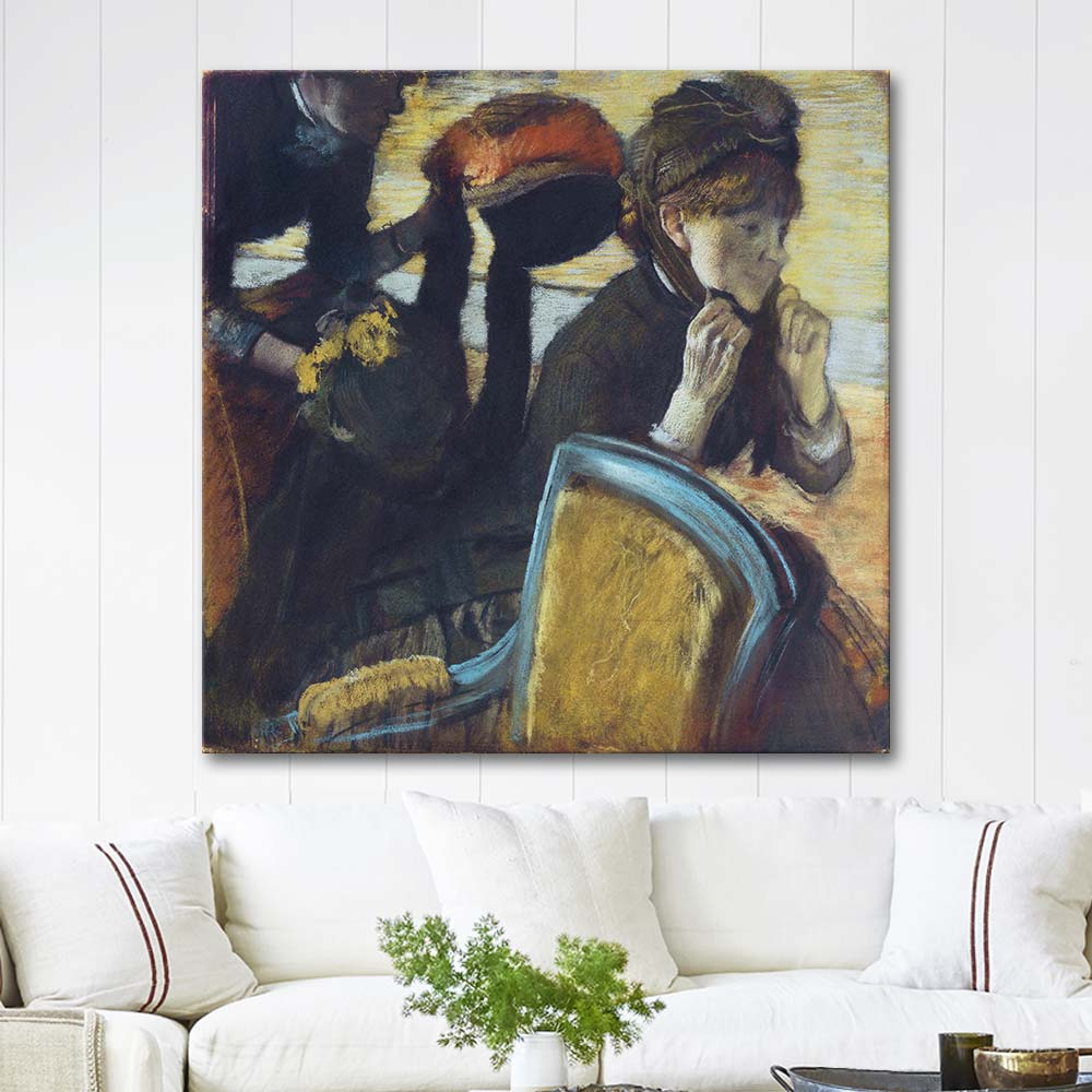 Edgar Degas At the Milliner's Art Print
