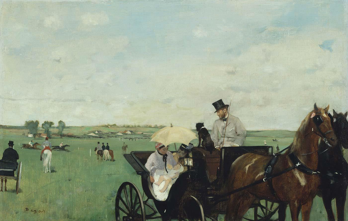 Edgar Degas At the Races in the Countryside Art Print