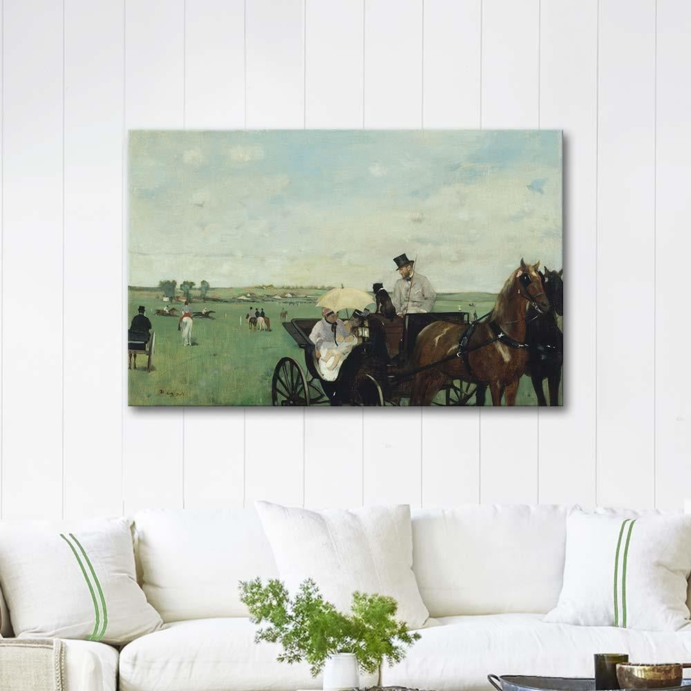 Edgar Degas At the Races in the Countryside Art Print