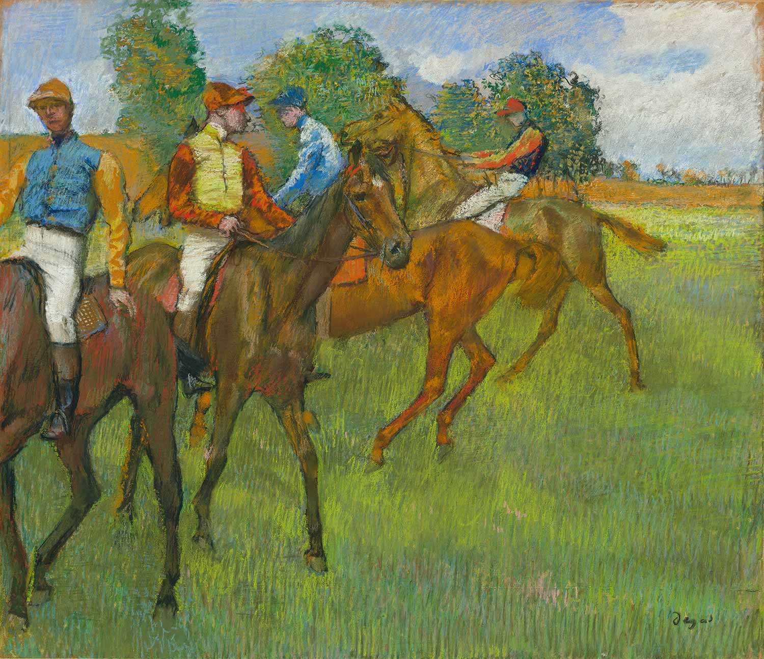 Edgar Degas Before The Race Art Print
