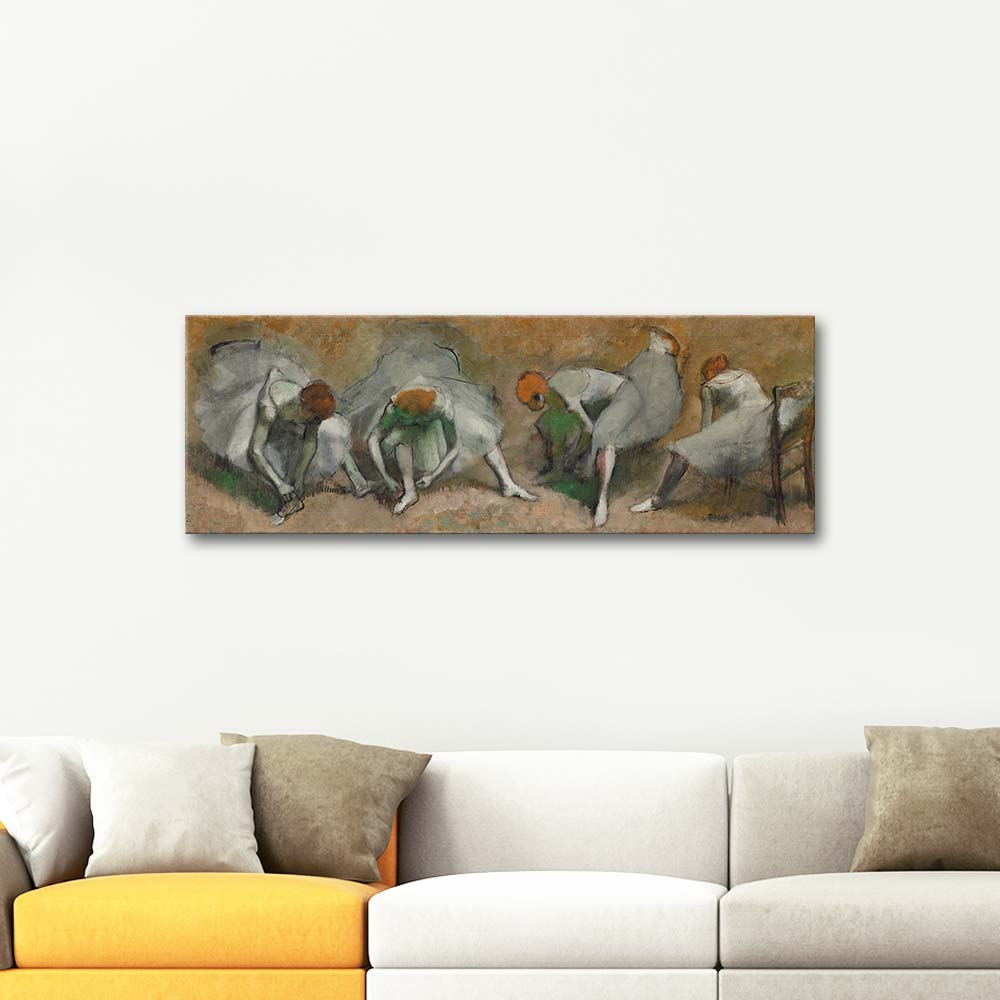 Edgar Degas Dancers Tying Shoes Art Print