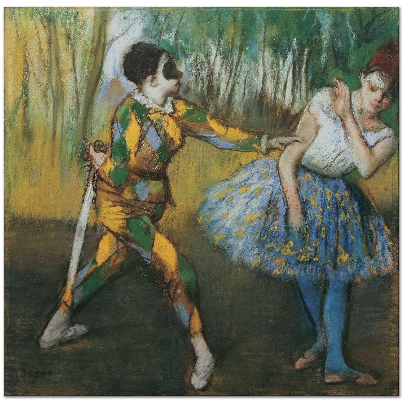 Harlequin And Columbine by Edgar Degas